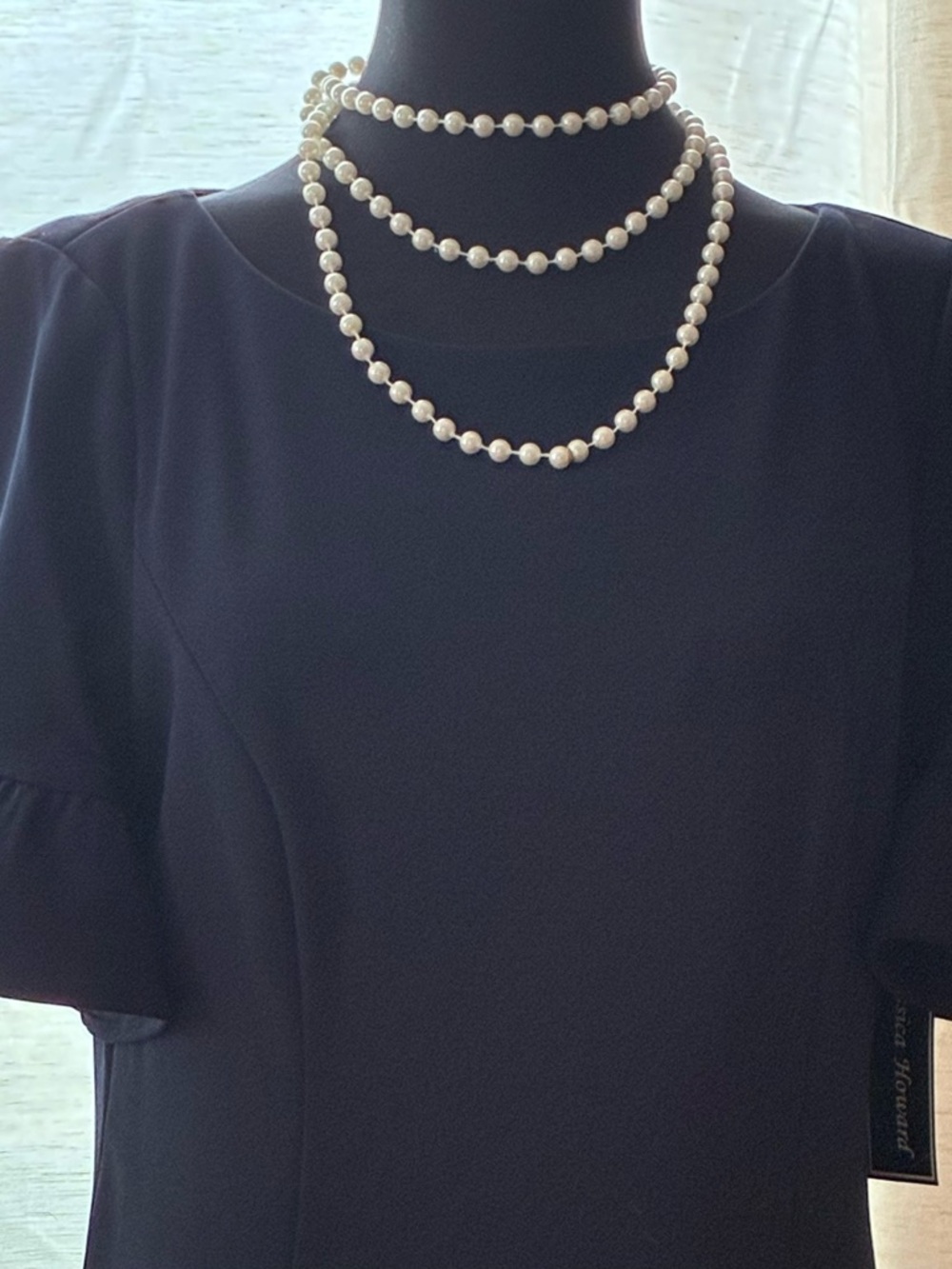 JESSICA HOWARD Classic Dark Navy Ruffle Sleeve MIDI Dress - SIZE 12 - NWT - Picture 2 of 5